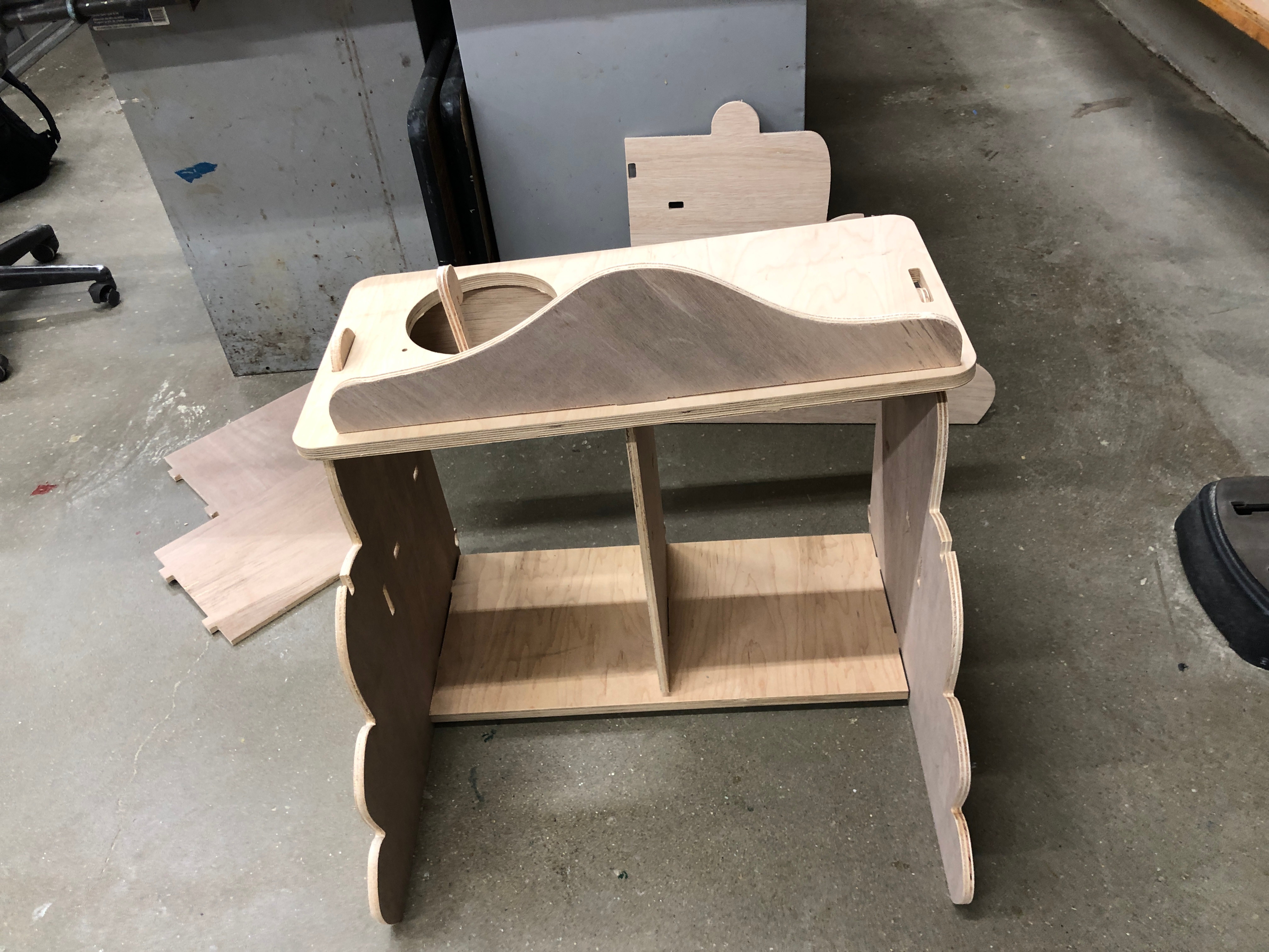 Pieces labeled after CNC production